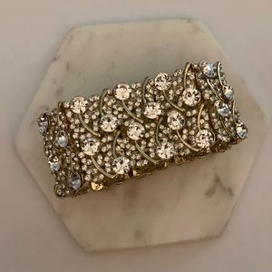 Crystal cluster tennis stretch bracelet